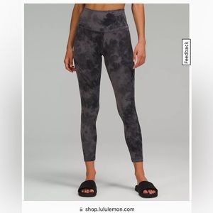 lululemon Align High-Rise Pant 25" in diamond dye pitch graphite grey, size 8.